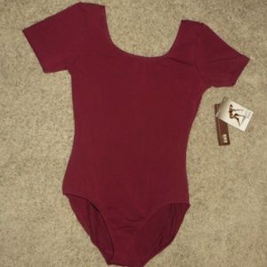 Bloch CL5462 Burgundy Leotard Leo Size 14 Child